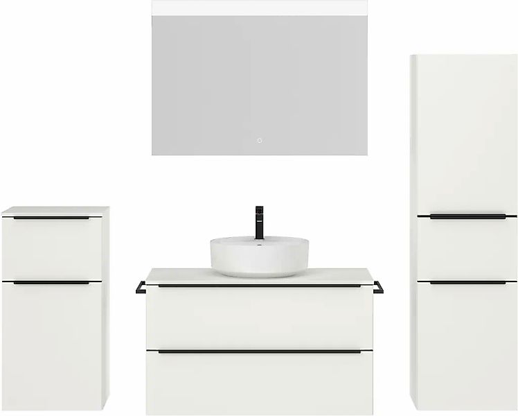 nobilia Badmöbel-Set "Alvene" vormontiert, mit Soft-Close, 4 Stk. tlg. günstig online kaufen