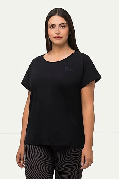 Ulla Popken Rundhalsshirt Loungewear-Shirt Oversized Stickerei Rundhals günstig online kaufen