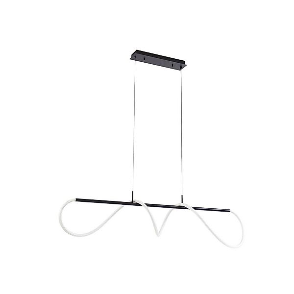 Lucande LED Kisune 10031255 Modern in Schwarz 1-flammig Wohnzimmerleuchte günstig online kaufen
