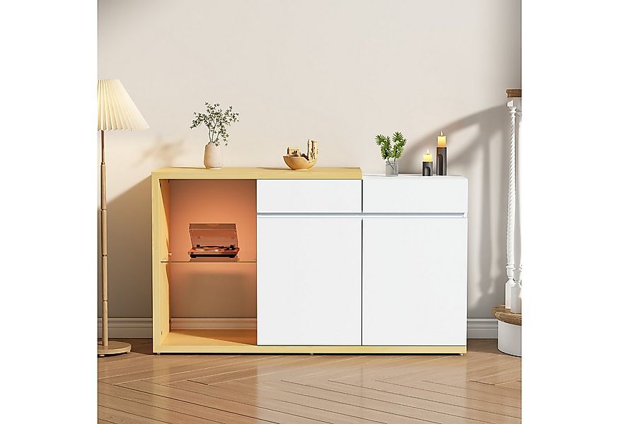 OKWISH Sideboard mit großen Stauraum (Kommode, Anrichte, Wohnzimmerschrank, günstig online kaufen