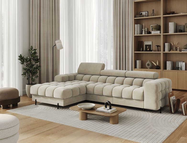yourhouse24 Ecksofa L-Form Felro mit Schlaffunktion günstig online kaufen