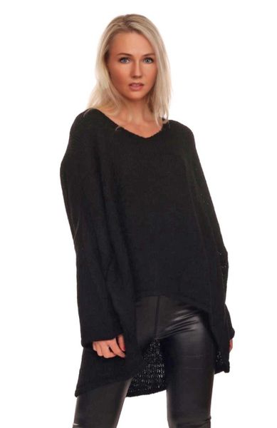 Charis Moda Strickpullover V-Ausschnitt im Oversized günstig online kaufen