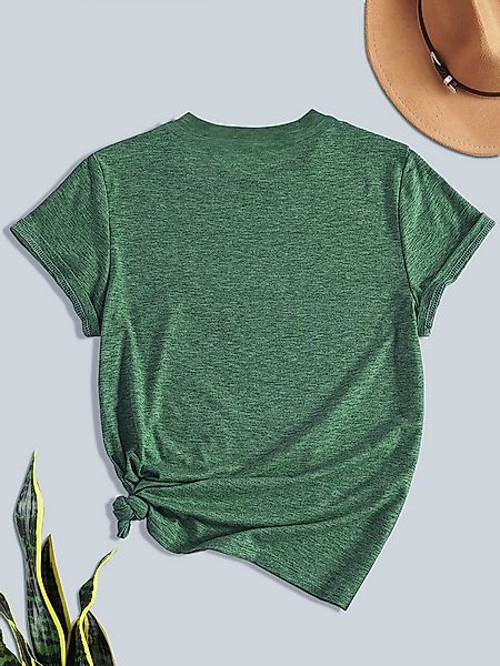 PYLIKE Print-Shirt Damen bequemes Kurzarmbluse Festlich Weihnachtsbaum Prin günstig online kaufen