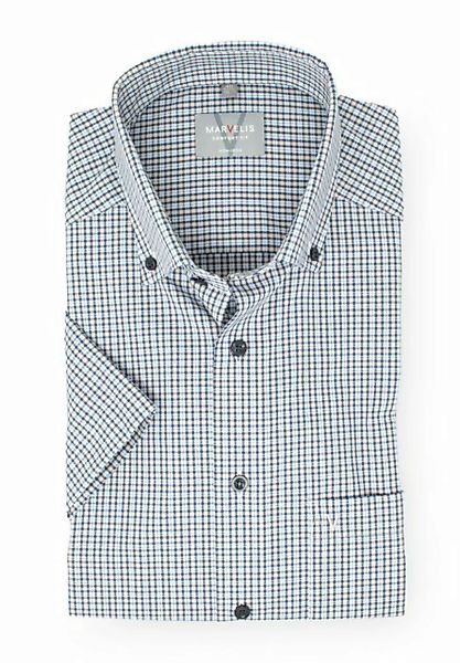 MARVELIS Kurzarmhemd Kurzarmhemd - Comfort Fit - Kariert - Button Down - Be günstig online kaufen