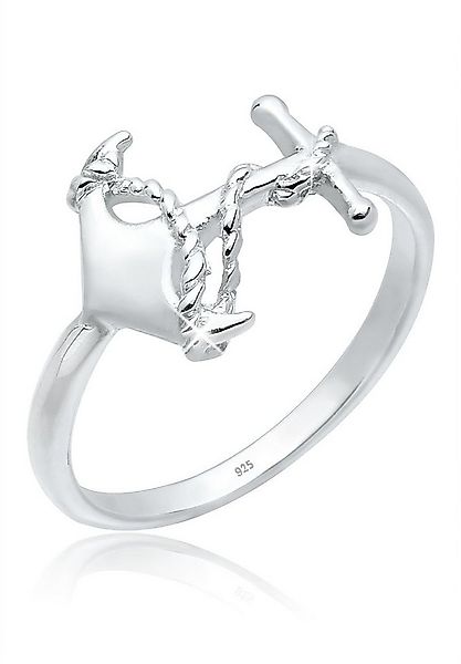 Elli Fingerring Anker Symbol Maritim 925 Sterling Silber, Anker günstig online kaufen