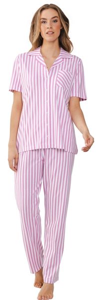 Pastunette Schlafanzug Damen Pyjama geknöpft kurzer günstig online kaufen