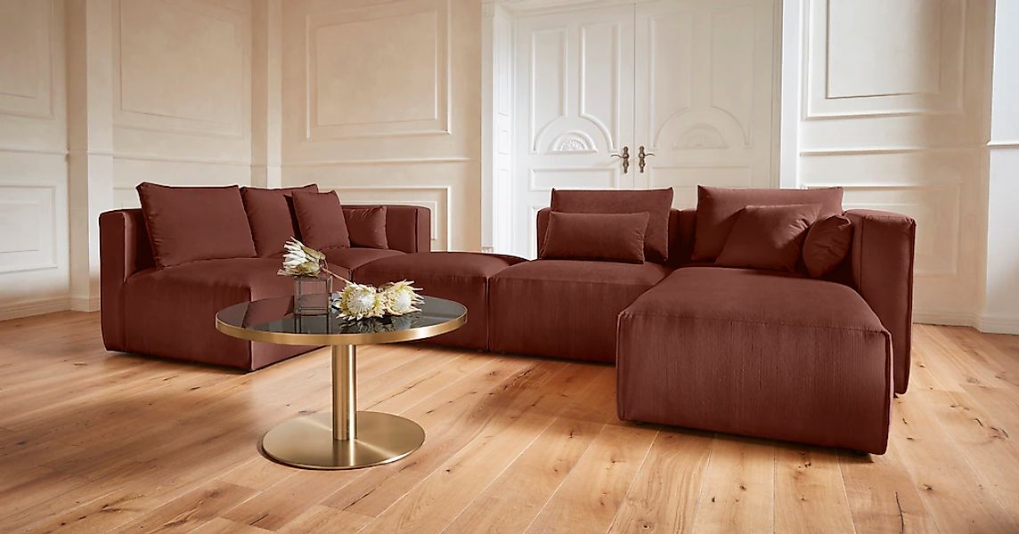 Home affaire Wohnlandschaft "Comfine U-Form", zusammengesetzt aus Modulen, günstig online kaufen