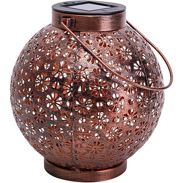 Näve LED-Deko-Solarleuchte Bronze 2er-Set 18 cm günstig online kaufen