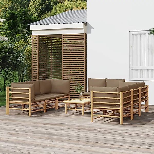 vidaXL Gartenlounge-Set 9-tlg. Garten-Lounge-Set mit Kissen günstig online kaufen