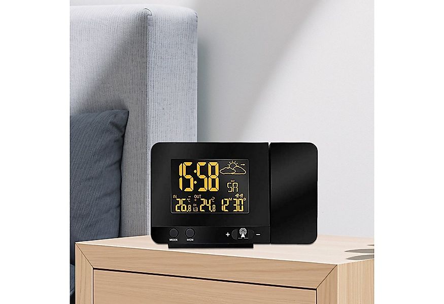 REDOM Projektionswecker Wetteranzeige Uhr mit Doppelwecker LED Projektionsu günstig online kaufen