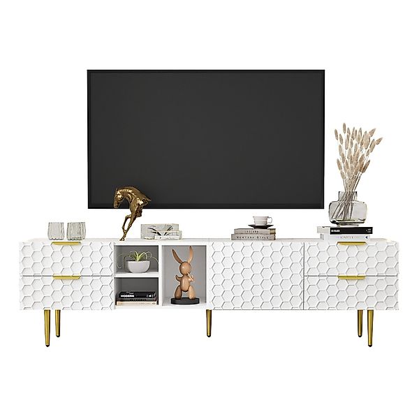 Merax Lowboard mit Wabeneffekt, TV-Schrank mit günstig online kaufen