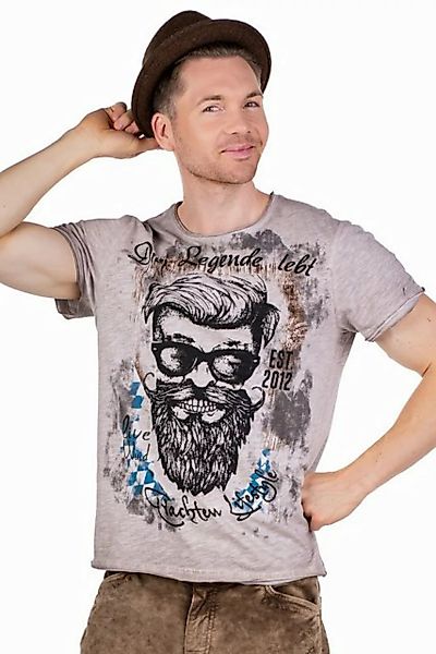 Hangowear Trachtenshirt Trachtenshirt Herren - DONISL BAVARIA - greige günstig online kaufen