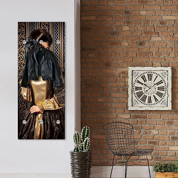 queence Garderobenleiste "Frau klassisch" mit 6 Haken, 50 x 120 cm günstig online kaufen