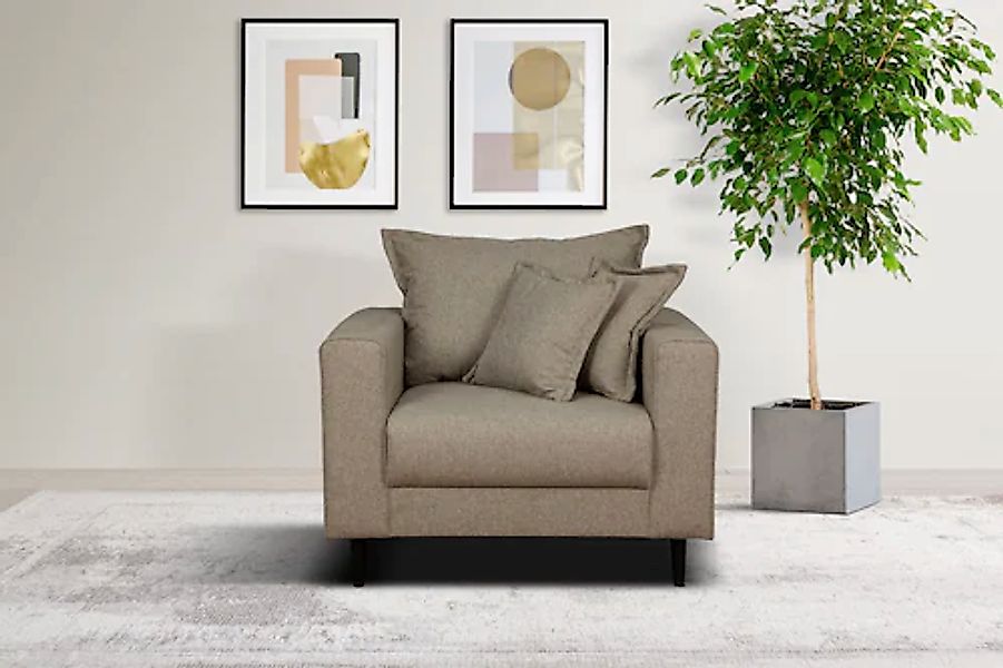 Home affaire Sessel »VEYRAS Loungesessel, Maße B/T/H: 95/84/76 cm«, mit Wel günstig online kaufen