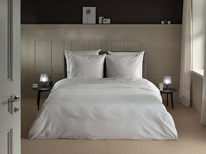 Heckett & Lane Bettwäsche »Banda« 2 tlg. hochwertiges Mako-Satin, Streifen günstig online kaufen