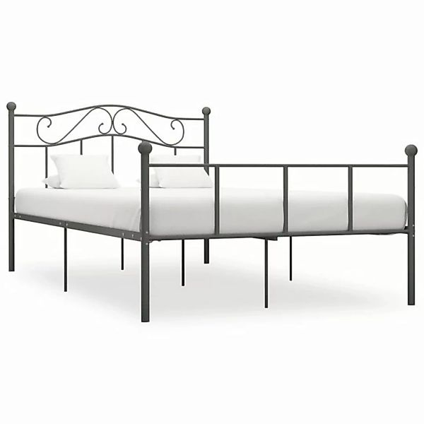 furnicato Bett Bettgestell Grau Metall 140×200 cm günstig online kaufen