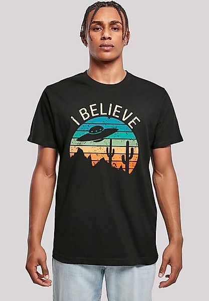 F4NT4STIC T-Shirt I Believe UFO Alien Sunset Premium Qualität günstig online kaufen