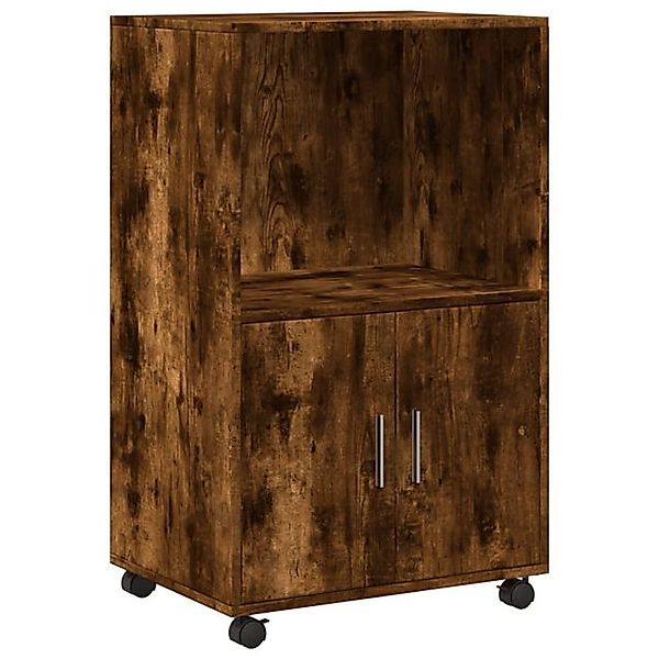 vidaXL Schrankmodule Rollschrank Räuchereiche 55x40x91 cm Holzwerkstoff günstig online kaufen