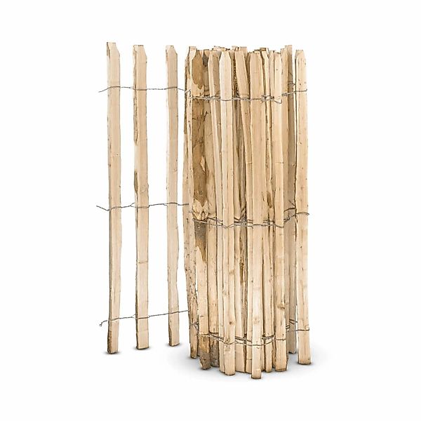 Stiltreu Englischer Staketenzaun Kastanie 500 cm x 122 cm Lattenabstand 6-8 günstig online kaufen