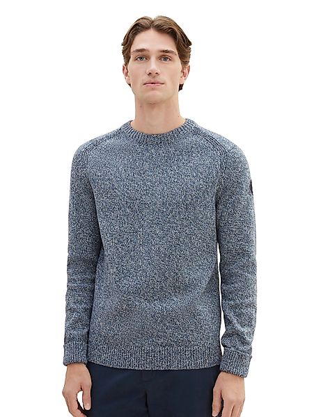 TOM TAILOR Rundhalspullover mit toller Mouliné-Struktur günstig online kaufen