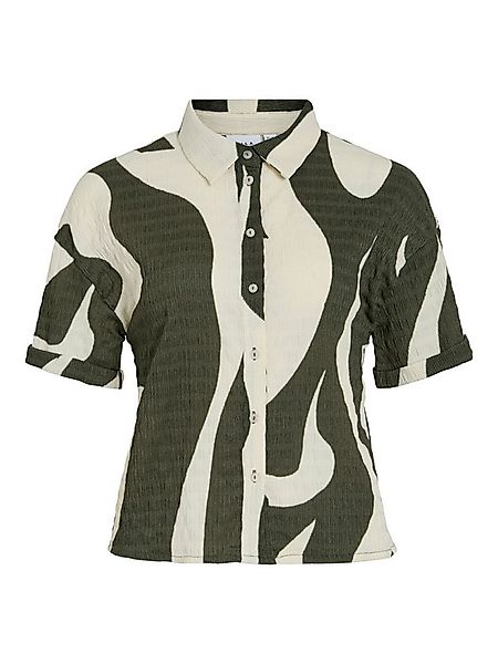 Vila Blusenshirt Legeres Shirt Oberteil mit Kragen und Allover Print VIZEYA günstig online kaufen
