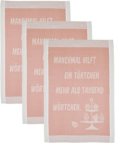 ROSS Geschirrtuch Manchmal hilft ein Törtchen günstig online kaufen