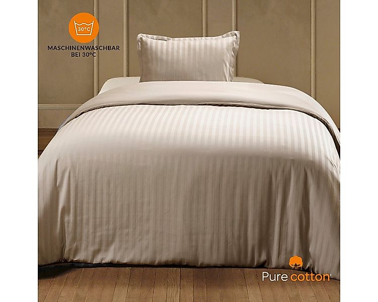 Pure cottom Bettwäsche Satin-Bettwäsche taupe, Baumwoll-Satin, verschiedene günstig online kaufen