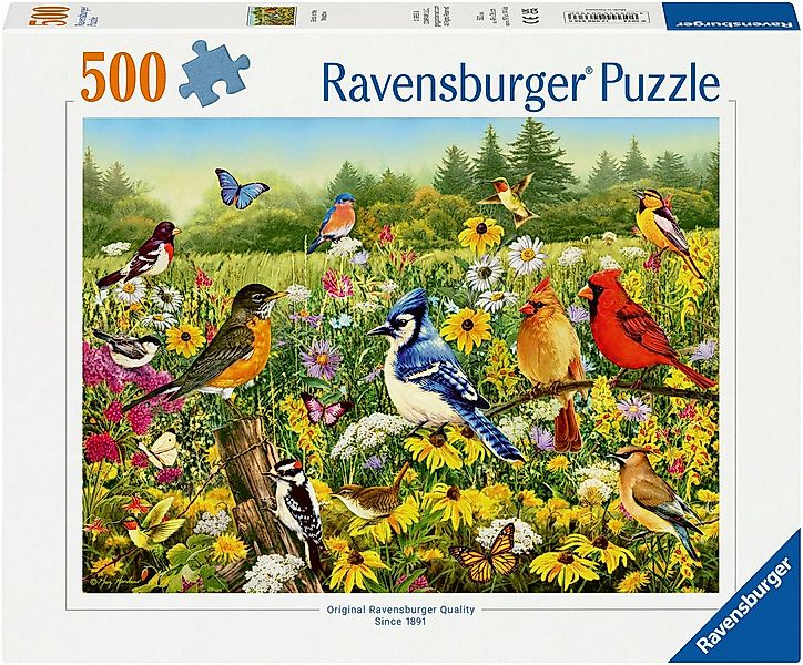 Ravensburger Puzzle Vogelwiese, 500 Puzzleteile, Made in Germany günstig online kaufen