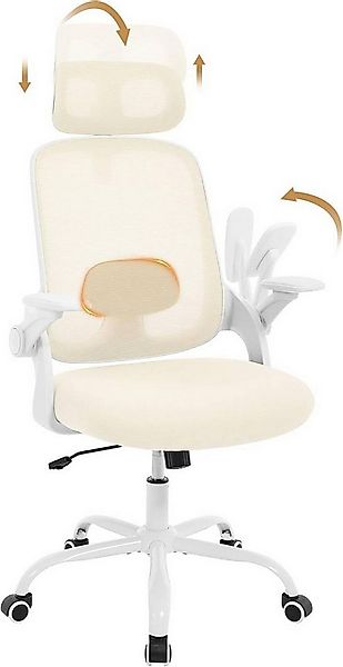 Woltu Bürostuhl, Wippfunktion, Armlehnen Lendenwirbelstütze, Verstellbarer günstig online kaufen