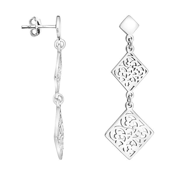 Sofia Milani Paar Ohrhänger Ornament Quadratisch, günstig online kaufen
