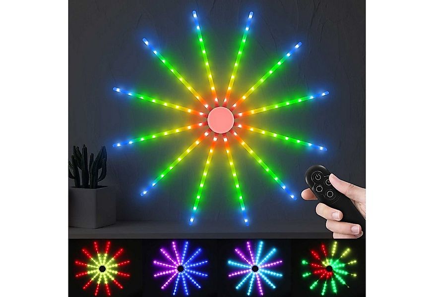 Rosnek LED-Lichterkette LED Feuerwerk Lichterkette,18 Modi,RGB, Weihnachtsd günstig online kaufen