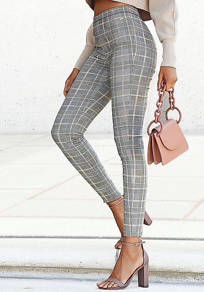 LASCANA Highwaist Leggings, mit Karomuster günstig online kaufen