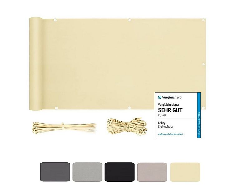 Sekey Balkonsichtschutz Polyester Balkonbespannungen Sichtschutz Garten Zau günstig online kaufen