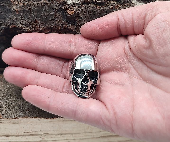 Kiss of Leather Fingerring RING TOTENKOPF, günstig online kaufen