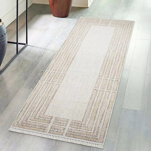 Carpet City Teppich »CLASICO 9068«, rechteckig, Kurzflor, Fransen, Bordüre, günstig online kaufen