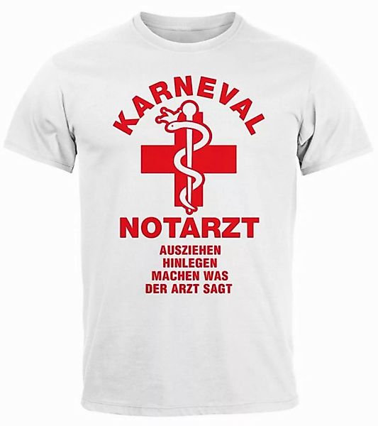 MoonWorks Print-Shirt Herren T-Shirt Fasching Karneval Notarzt Kostüm-Ersat günstig online kaufen