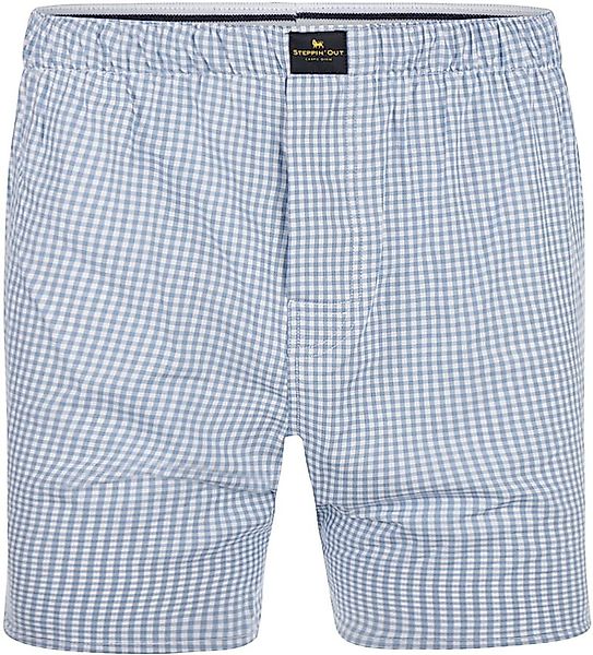 Steppin' Out Boxershort Karos Hellblau - Größe S günstig online kaufen