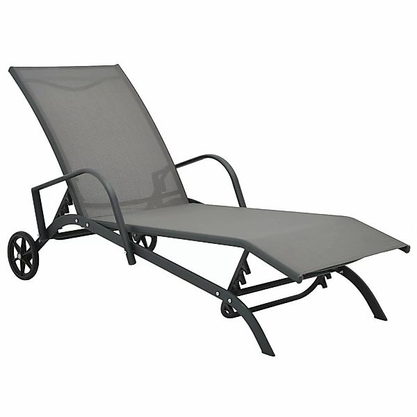 vidaXL Gartenliege Sonnenliege Stahl und Textilene, günstig online kaufen