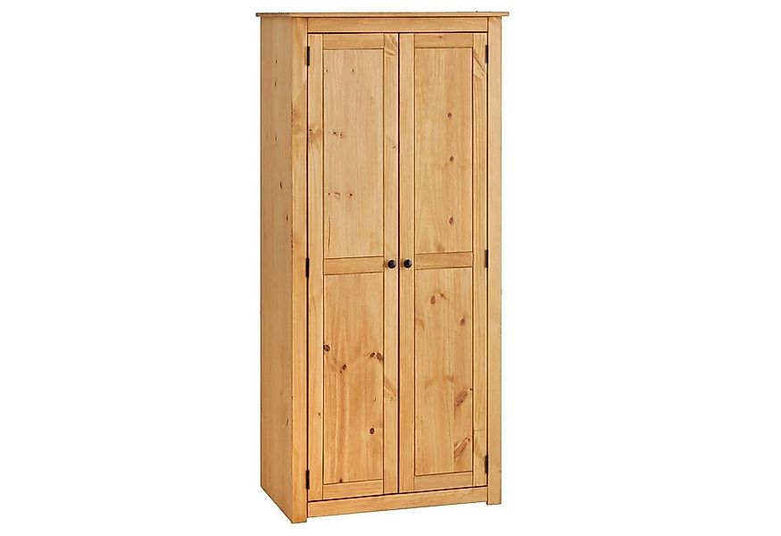 CARO-Möbel Kleiderschrank CANCUN Garderobenschrank aus Kiefer Massivholz mi günstig online kaufen