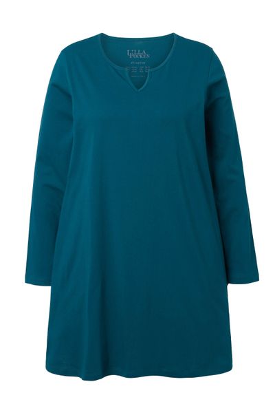 Ulla Popken Longshirt Longshirt A-Linie Tunika-Ausschnitt günstig online kaufen