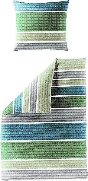 BIERBAUM Bettwäsche "4041" Mako-Satin, 100 % Baumwolle, pflegeleicht, gestr günstig online kaufen