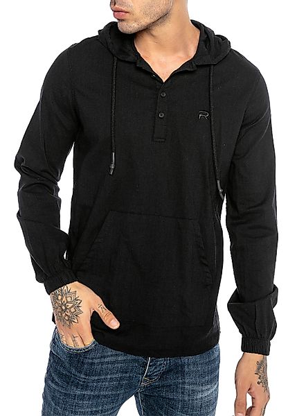 RedBridge Langarmshirt mit Kapuze - Knopfleiste günstig online kaufen