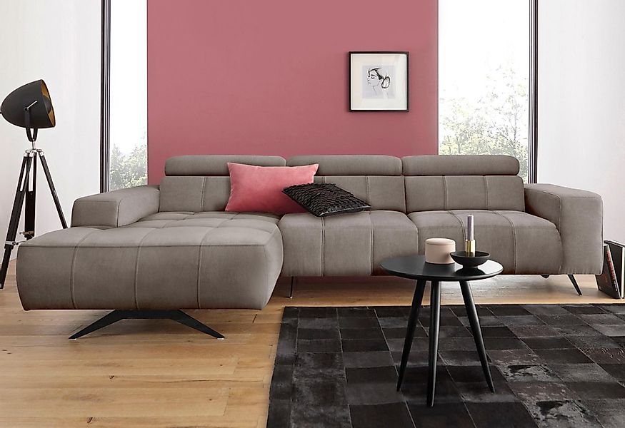 DOMO collection Ecksofa "Trento L-Form, mit Kufenfuß oder Einzelfuß" wahlwe günstig online kaufen