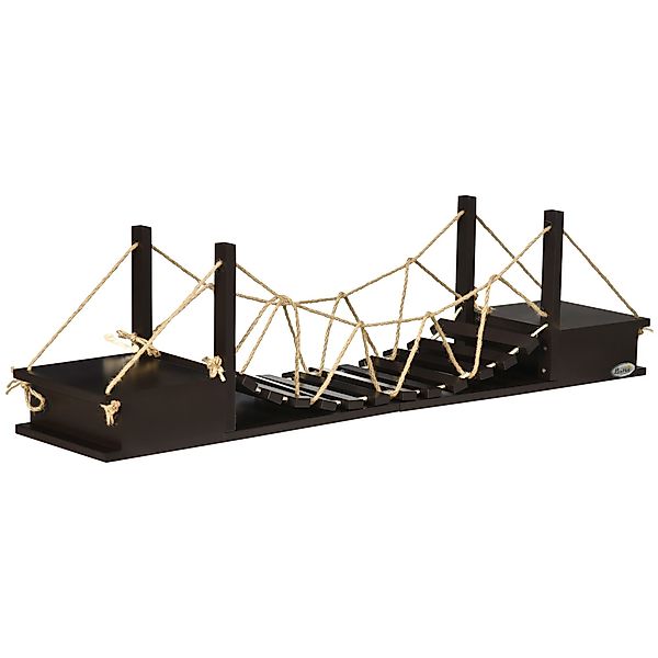 PawHut Kratzbaum Katzenregal, Hängebrücke, 96 cm günstig online kaufen