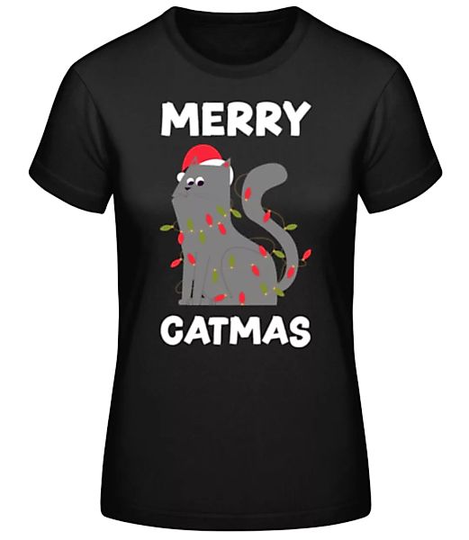 Merry Catmas · Frauen Basic T-Shirt günstig online kaufen
