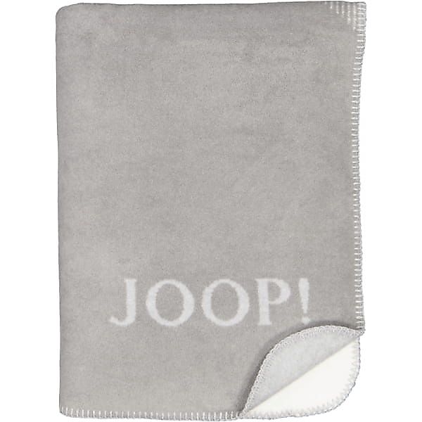 JOOP! Wohndecke Checks - Größe: 150x200 cm - Farbe: Silber-Natur günstig online kaufen