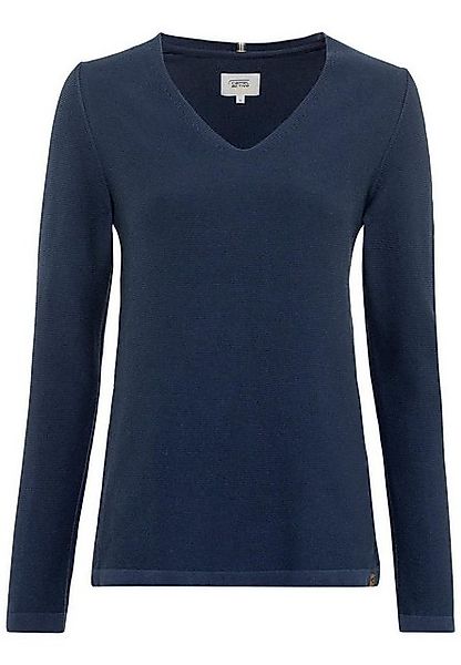 camel active Strickpullover Feinstrickpullover mit V-Ausschnitt günstig online kaufen