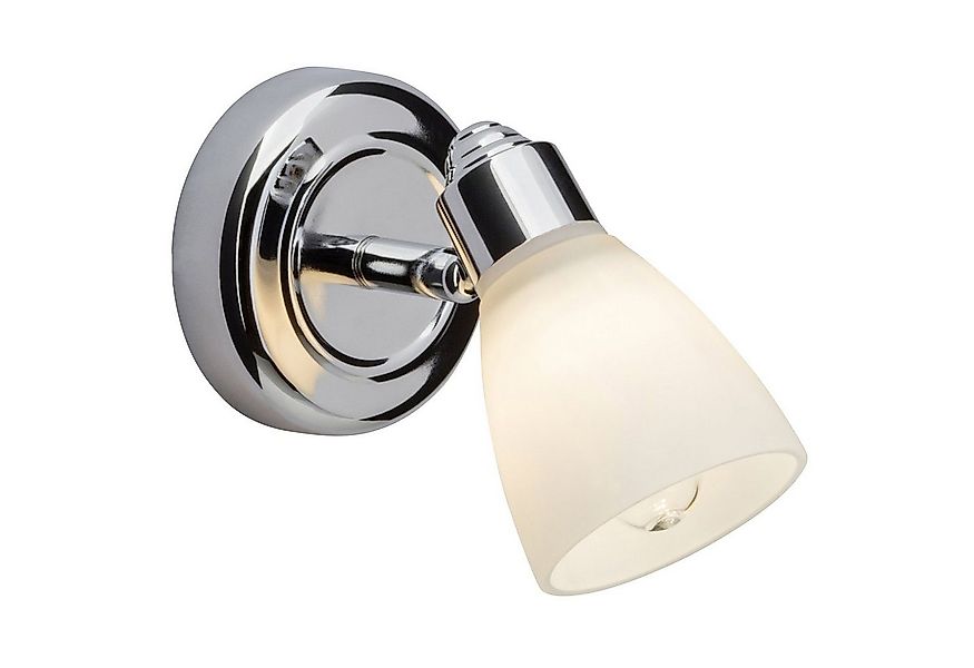 Brilliant Wandstrahler Kensington, ohne Leuchtmittel, Wandspot chrom/weiß günstig online kaufen