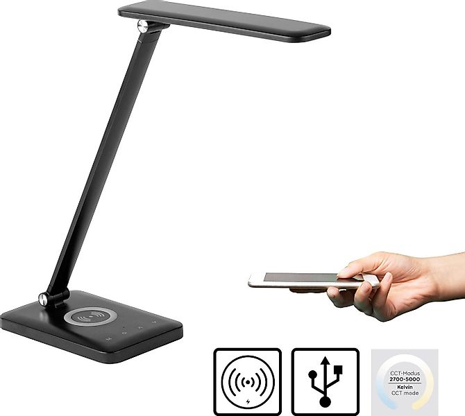 JUST LIGHT LED Tischleuchte FLORENTINA, Dimmfunktion, Farbsteuerung, USB-La günstig online kaufen