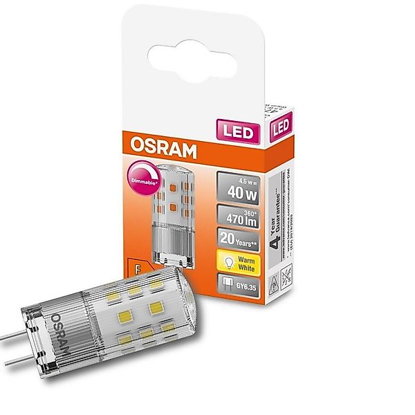 Osram LED Lampe ersetzt 40W Gy6.35 Brenner in Grau 4,5W 470lm 2700K dimmbar günstig online kaufen